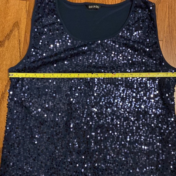 George Navy Blue sequence tank top - Size medium - Picture 8 of 10